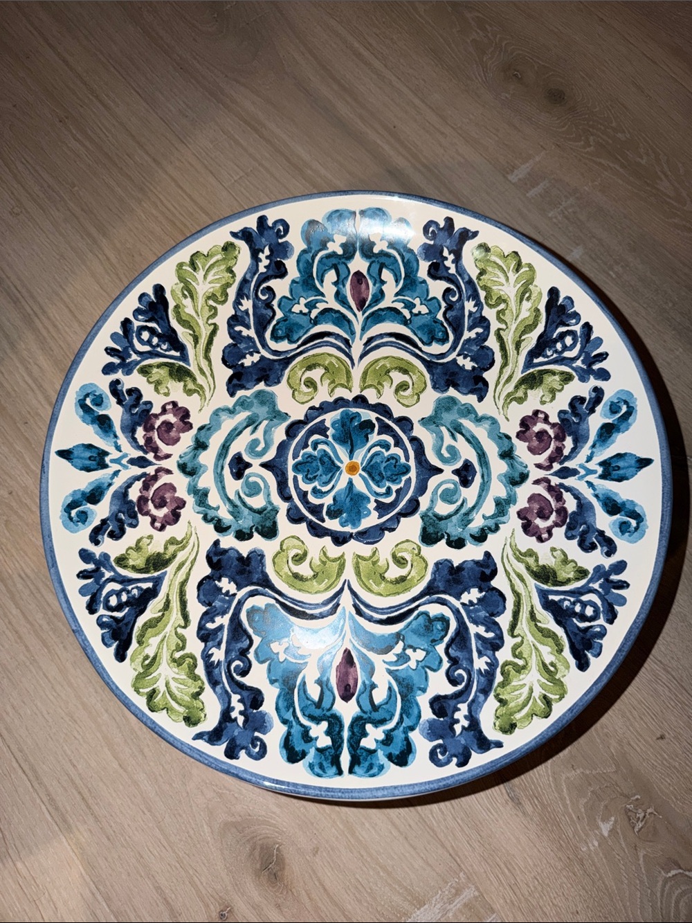 Certified International Mood Indigo by Joyce Shelton Studios Large Platter